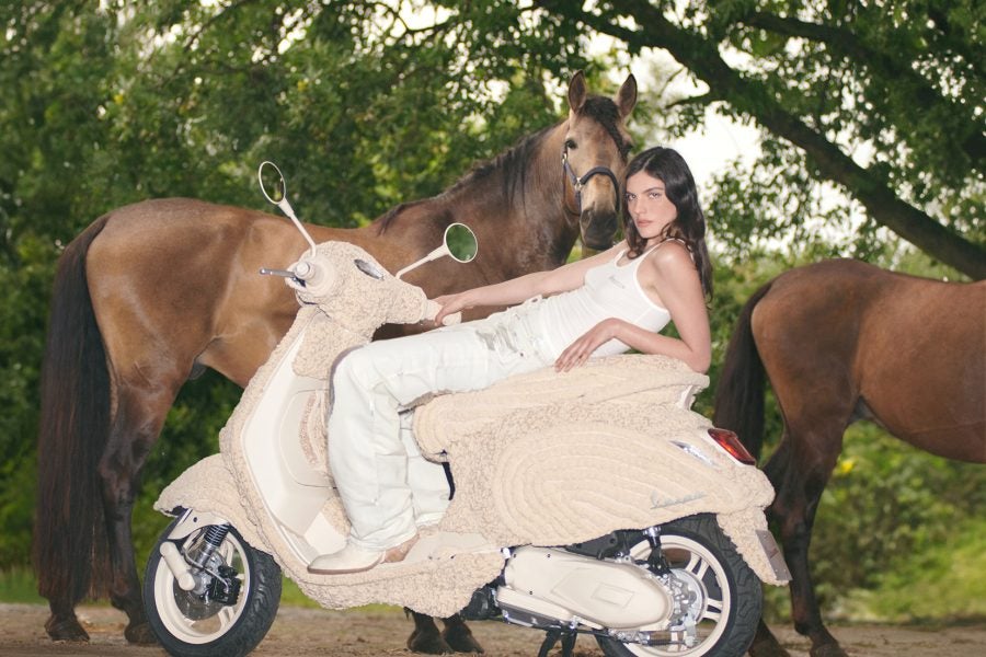 Cardigan-draped Vespa heads for Open Space. Beam me up, too, Scotty. Photo: Vespa.